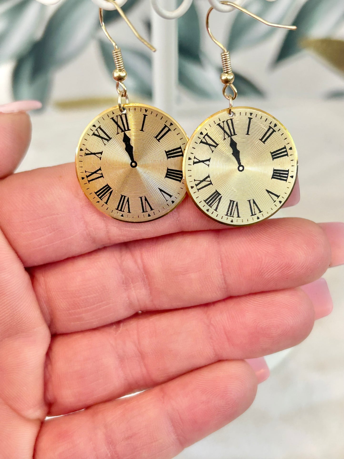Roman numeral Clock earrings