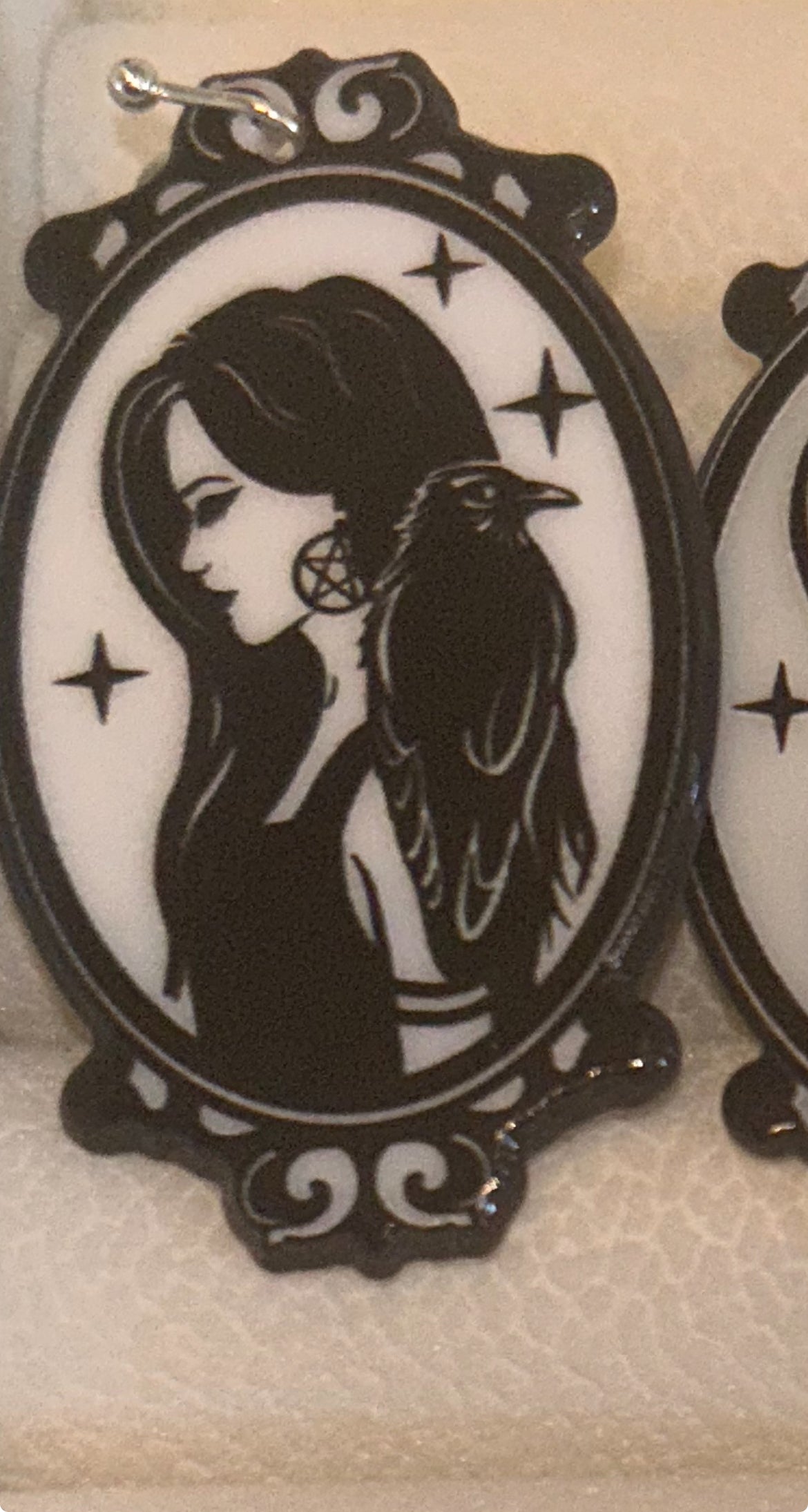 Witch and Raven earrings