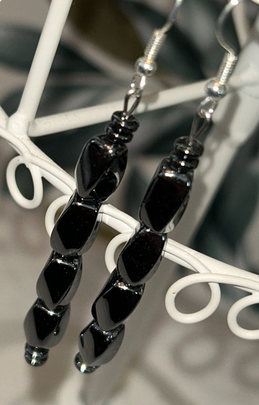 Hematite earrings