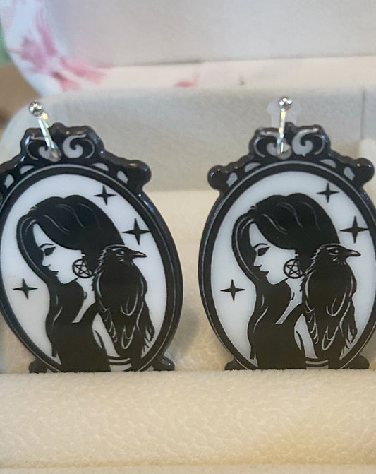 Witch and Raven earrings