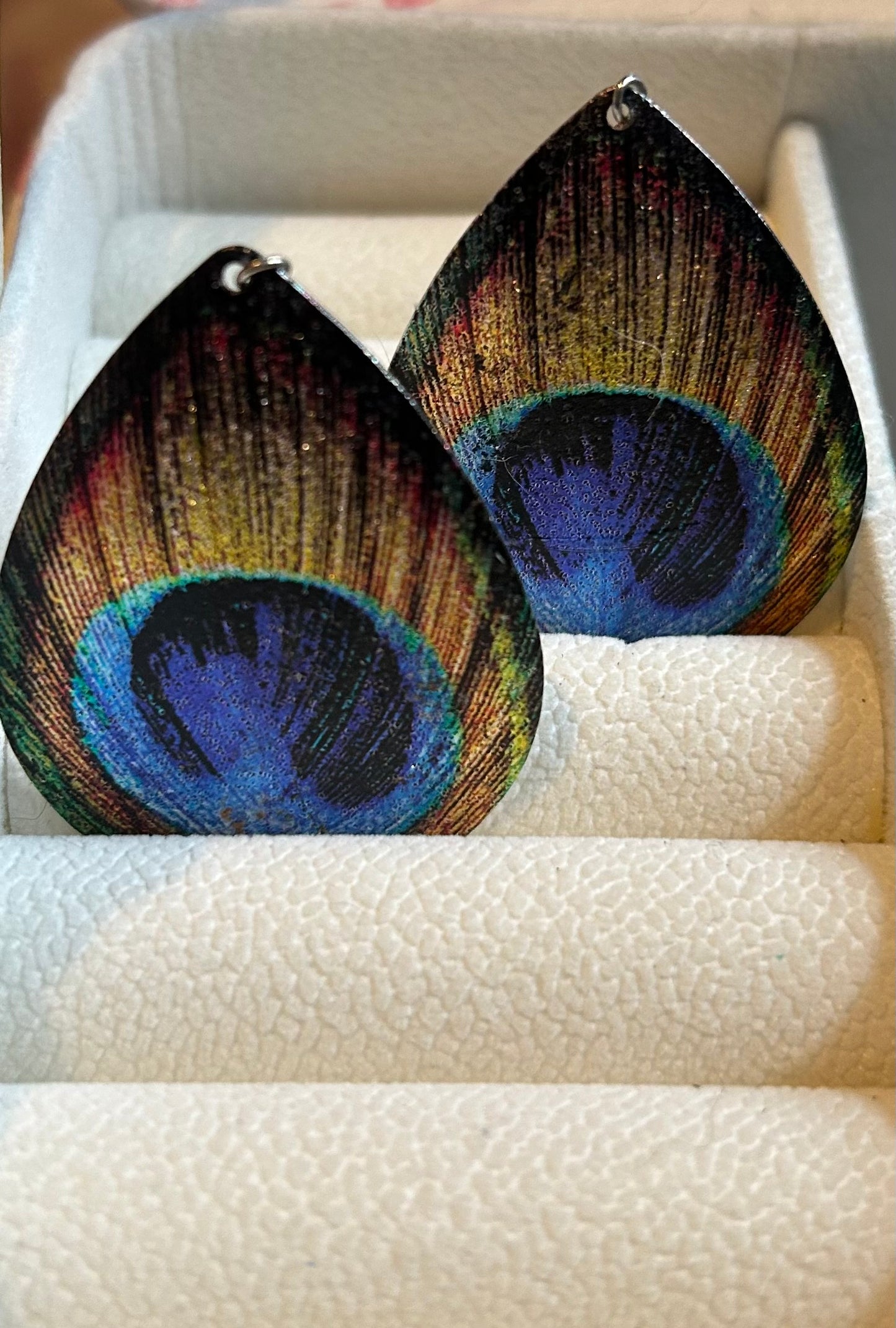 Peacock earrings