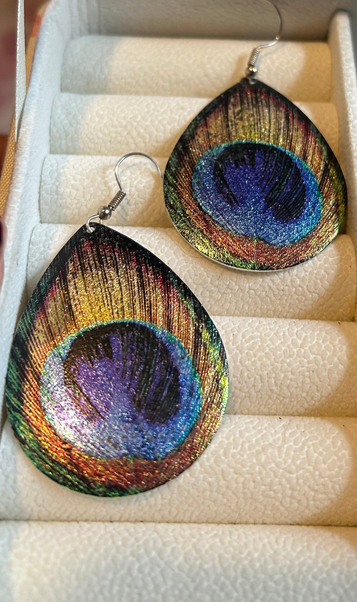 Peacock earrings