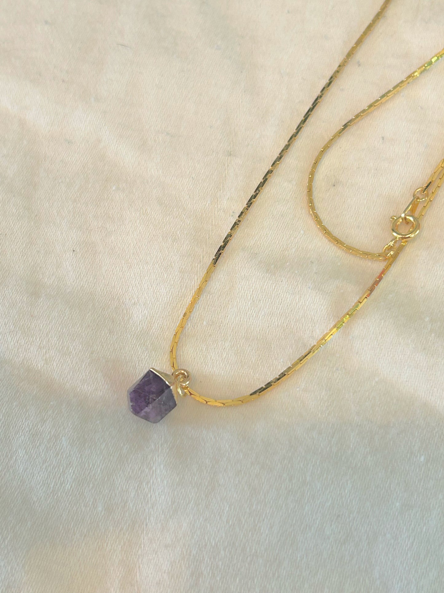 Amethyst pendant necklace
